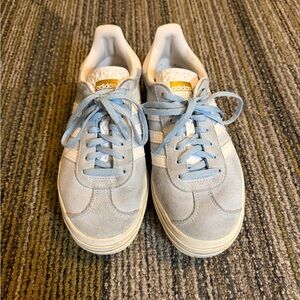 Sky Blue Adidas Gazelle Platform Sneakers